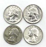 1944, 1954, 1955, and 1964 Washington Quarters
