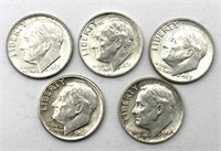 1961, 1962, 1963, and 1964 Roosevelt Dimes