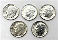 1946, 1956, 1957, 1960, and 1962 Roosevelt Dimes