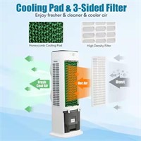 Portable Evaporative Cooler w/Fan &Humidifier