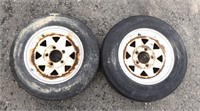 (2) ST175/800 13 Utility Trailer Tires & Wheels