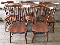 Cherry Kling Dining room Table, 5 Chairs, 2 Leaves