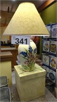 Flower Lamp w/Shade & Box