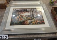 (2) Framed Flower Prints
