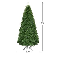 Costway 7Ft Pre-Lit Artificial Christmas Tree