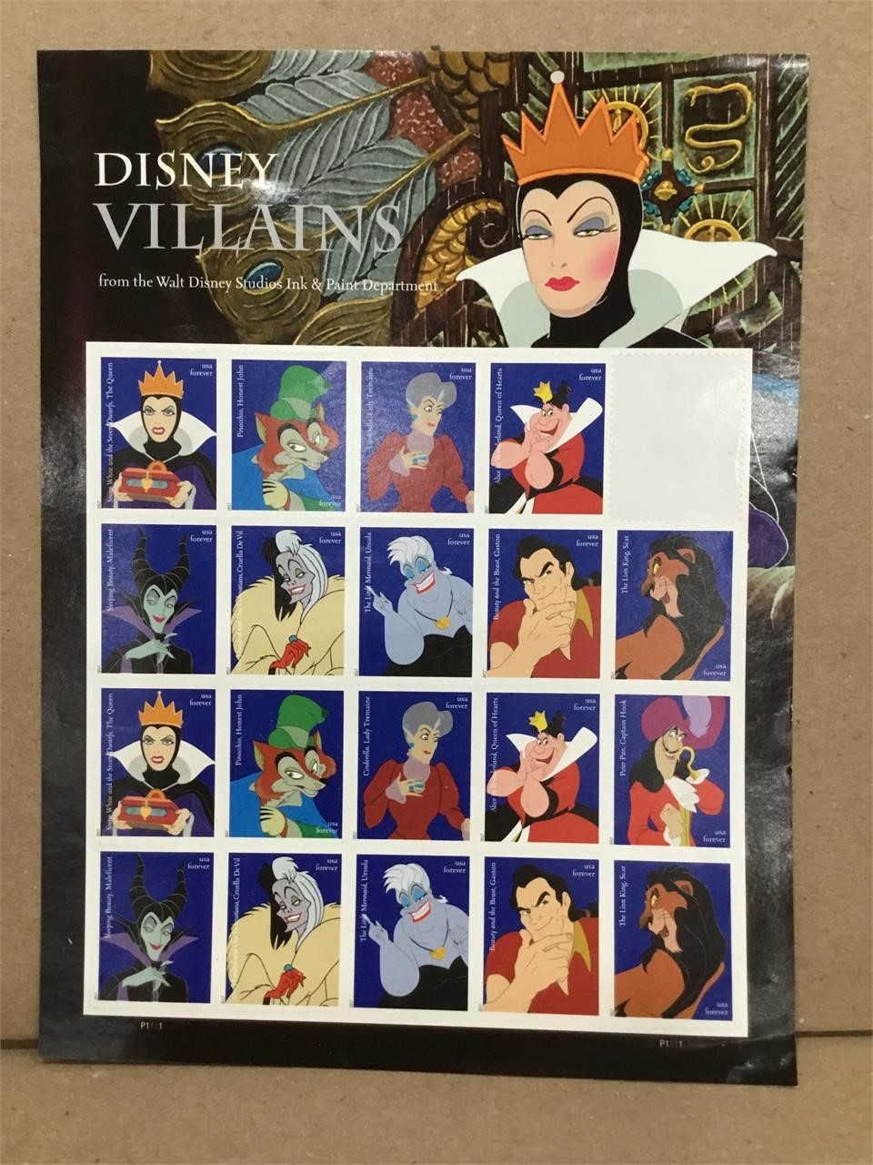 2017 Disney Villains 20 stamps