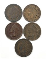 (5) Indian Head Cents : 1888, 1896, 1897, 1898,