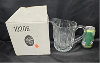 NOS CLEAR TIARA GLASS SPARKLING FACETS 7" PITCHER