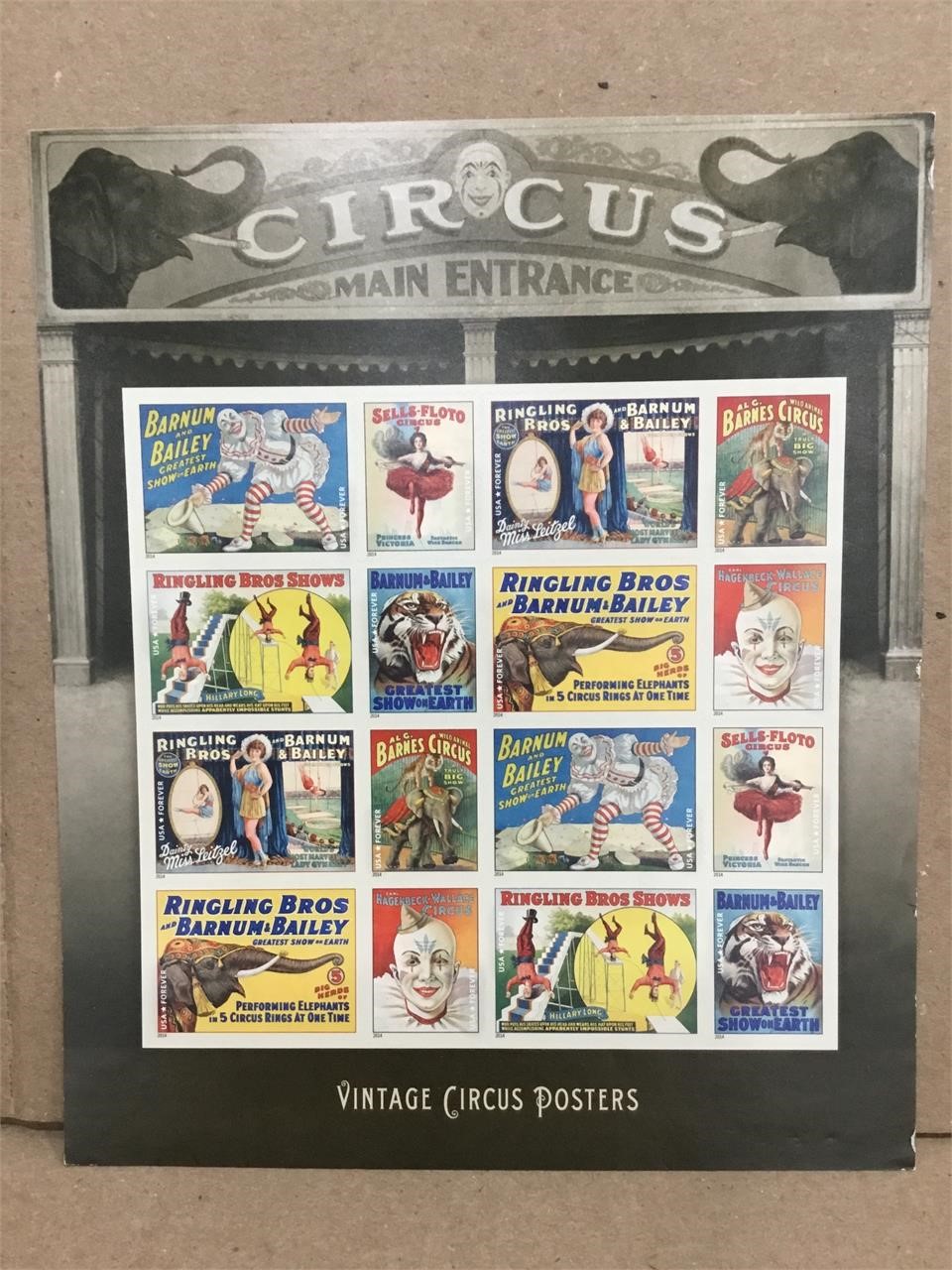 2014 Vintage Circus Posters 16 Stamps