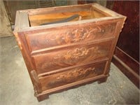 Three Drawer Walnut Dresser