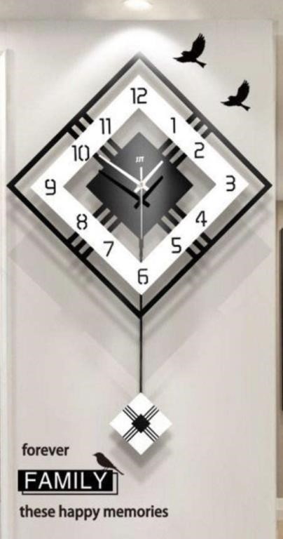 Modern Decorative Wall Clock with Pendulum