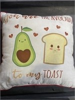 Cute Avocado n Toast Throw Pillow