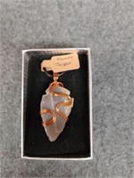 Fancy Jasper Arrowhead Wire Wrapped/Handmade