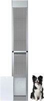 Sliding Glass Dog Door  Patio Pet  Silver-L