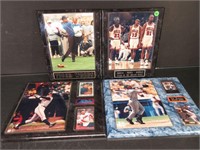 Lot of (4) Photo Sports Plaques