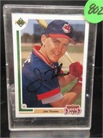 Jim Thome Autographed Rookie Baseball Card