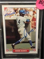 Ernie Banks Autographed Baseball Card