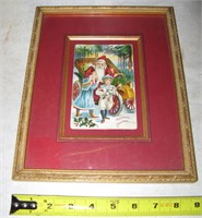 1907 Chromolithograph Post Card Framed 9 x 11