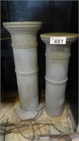 (2) Large Ceramic Pillars