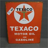Metal Texaco Motor Oil Sign