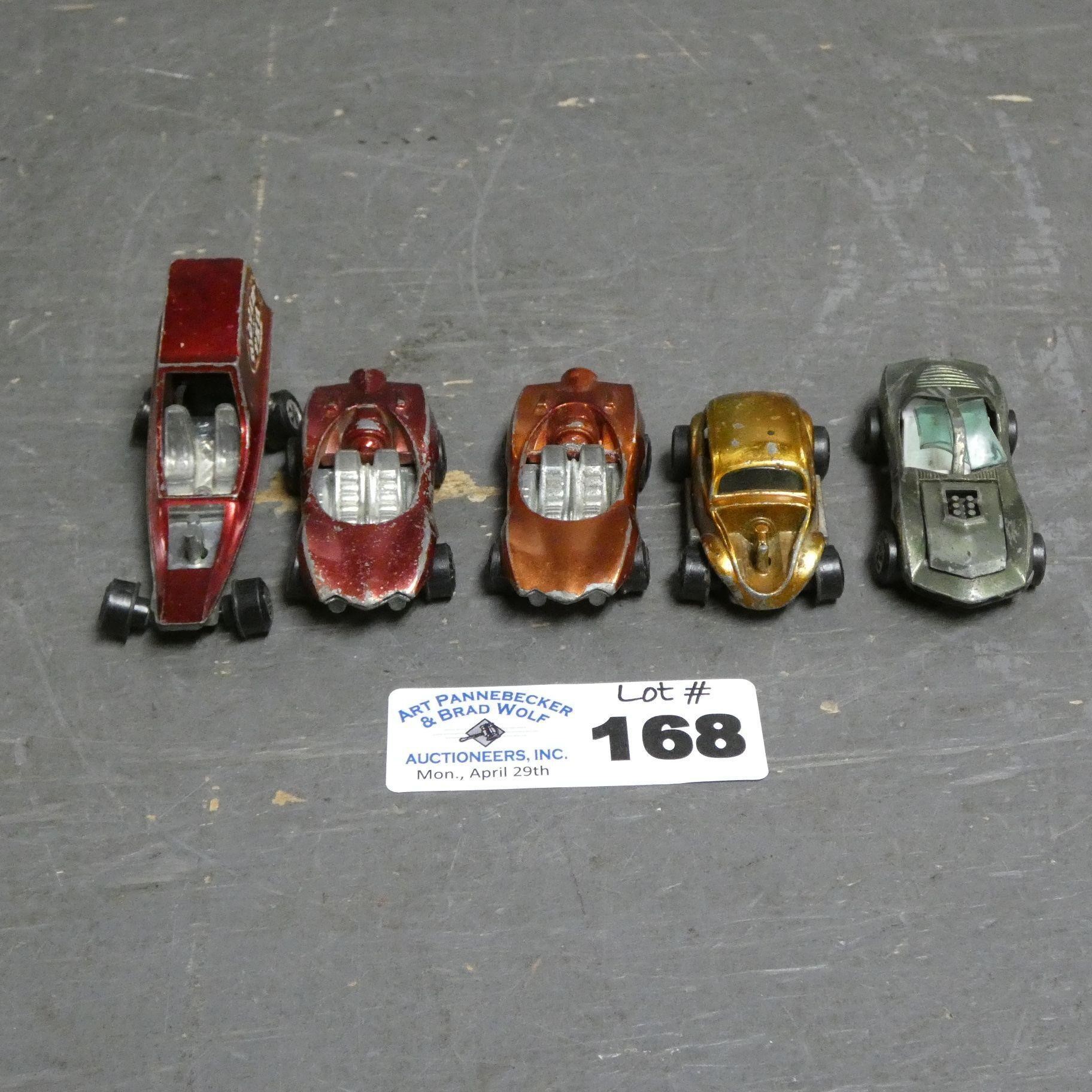 (5) Early Topper Johnny Lightning Red Line Cars