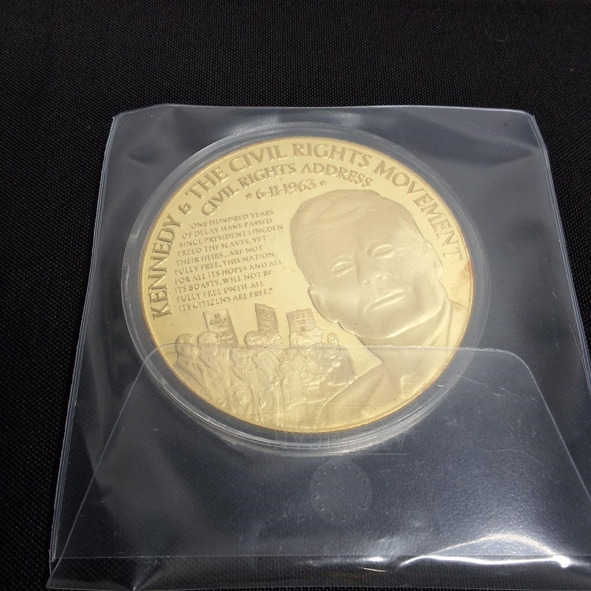2.75 INCH KENNEDY COMMEMORATIVE COIN