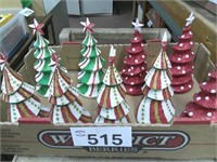 (9) Ceramic Christmas Trees