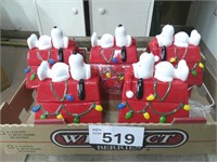 (5) Ceramic Snoopy Planters