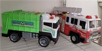 FIRE ENGINE AND TRASH TRUCK