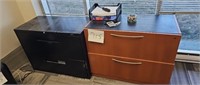 Two filing cabinets and materials