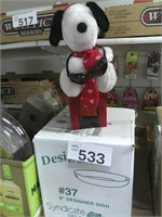 Plush Snoopy Planter / 9” Designer Dish