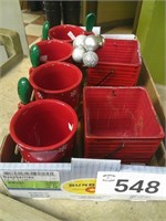 Christmas Ceramic Mugs / Tin Planter Boxes