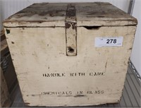 WOODEN CRATE FOR GLASS CHEMICALS