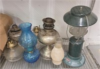 GROUP OF OIL LAMPS, MISC