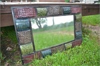 Decorative Mirror with Matching Candle Holders