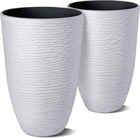Worth Garden Tall Planters 21H 14Dia 2-Pack