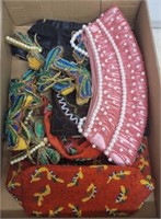 TRAY OF BEADED BAGS