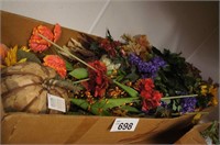 Box of Burton Bark Pumpkin / Silk Flower Stalks