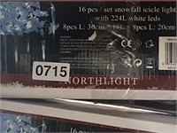 NORTH LIGHT 16PCS SET SNOWFALL ICICLE LIGHT