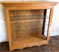 40"oak cabinet - adjustable glass shelves