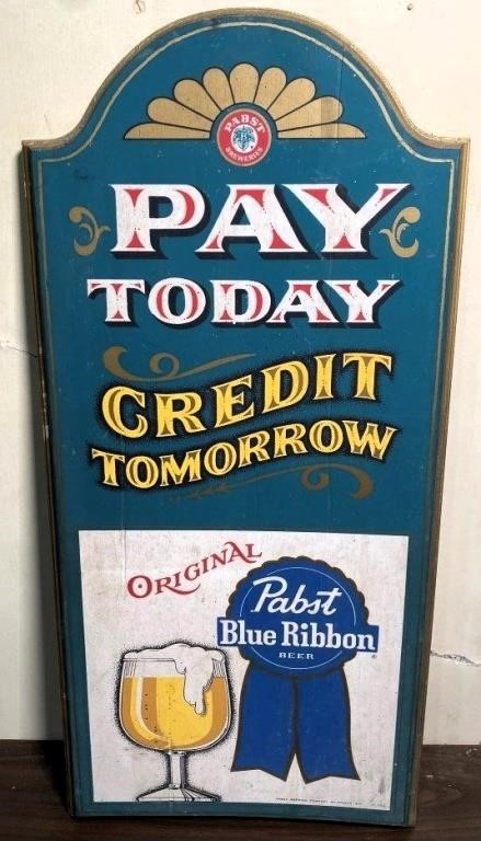 Pabst BLUE Ribbon beer sign 11x23