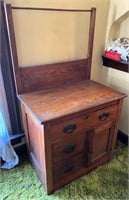 antique oak wash stand