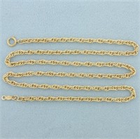 18 Inch Prince of Wales Link Chain Necklace in 14k