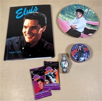 Elvis Watch, plates & memorabilia