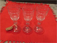 Vintage Crystal Sherry Glasses
