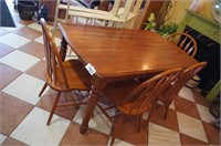 Wood Dining Table w/ 4 Chairs – made in Thialand
