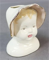 Porcelain Piano Baby Head Vase