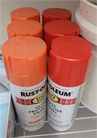 ORANGE AND RED SPRAY PAINT GROUP