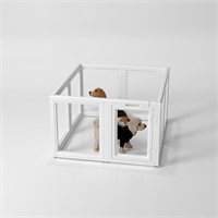 Clear Dog Playpen  Easy 8-Panel Kennel