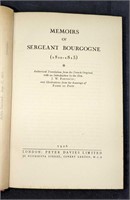 1926 Memoirs Of Sergeant Bourgogne Hardcover